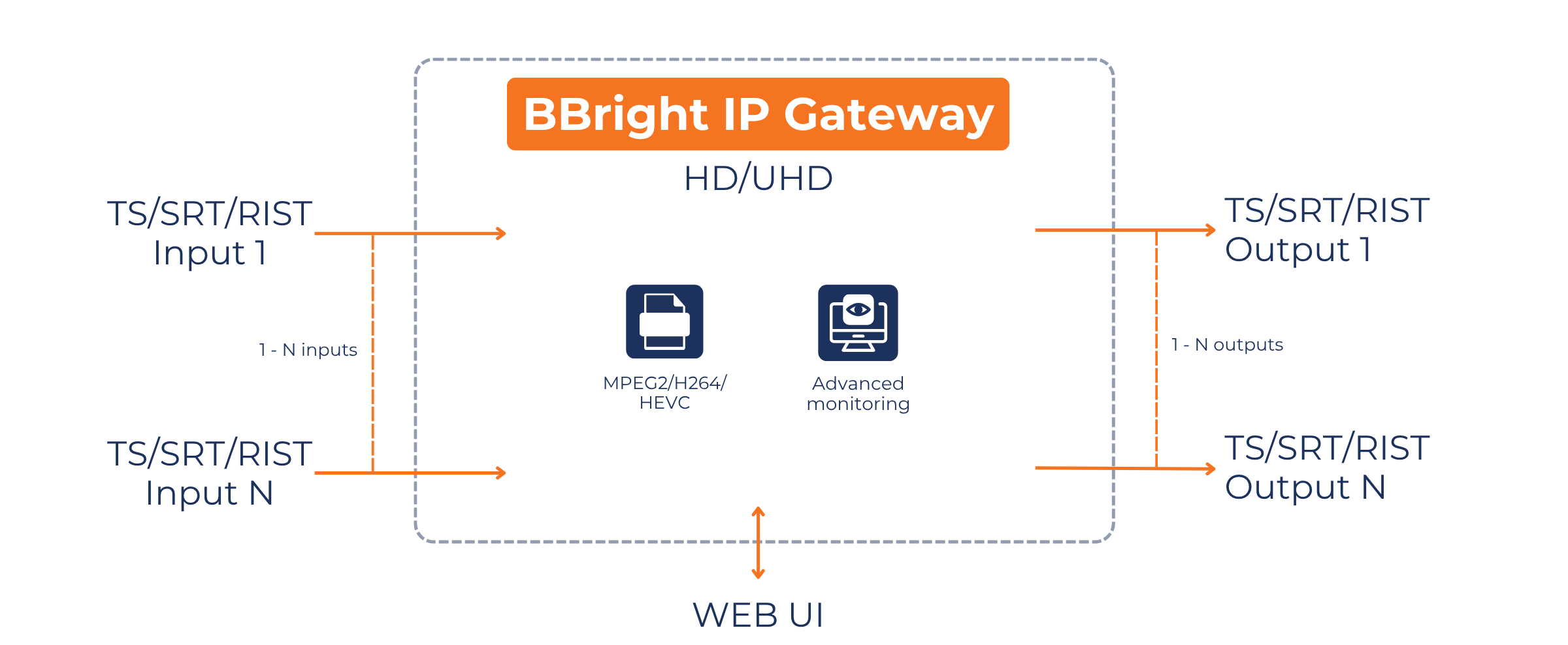 BBright IP Gateway TS SRT RIST